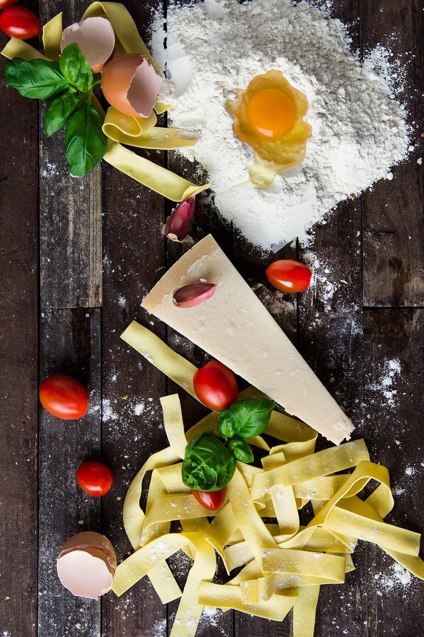 pasta, cheese, egg, flour, italian cuisine, italian, cuisine, meal, ingredients, food, recipe, spaghetti, mediterranean, parmesan, basil, italy, traditional, gourmet, flat lay, food photography, pasta, pasta, pasta, cheese, cheese, food, food, food, food, food, recipe, recipe, recipe, italy
